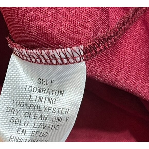 Andree Tunic Top Mini Dress Size S Small Burgundy V-Neck Flutter Sleeve - Picture 9 of 9